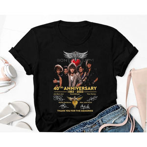 Signature Bon Jovi Rock Band Shirt, Graphic Bon Jovi Band Shirt, Gift For Fan